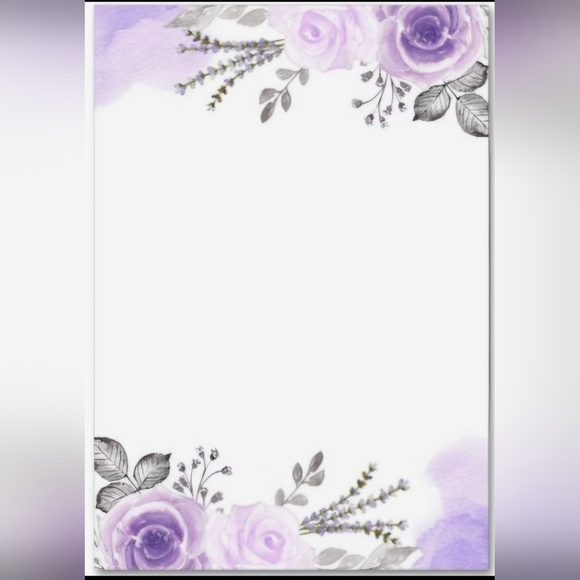 Watercolor Purple Floral Thank You Business Cards 50 Count - Picture 6 of 6